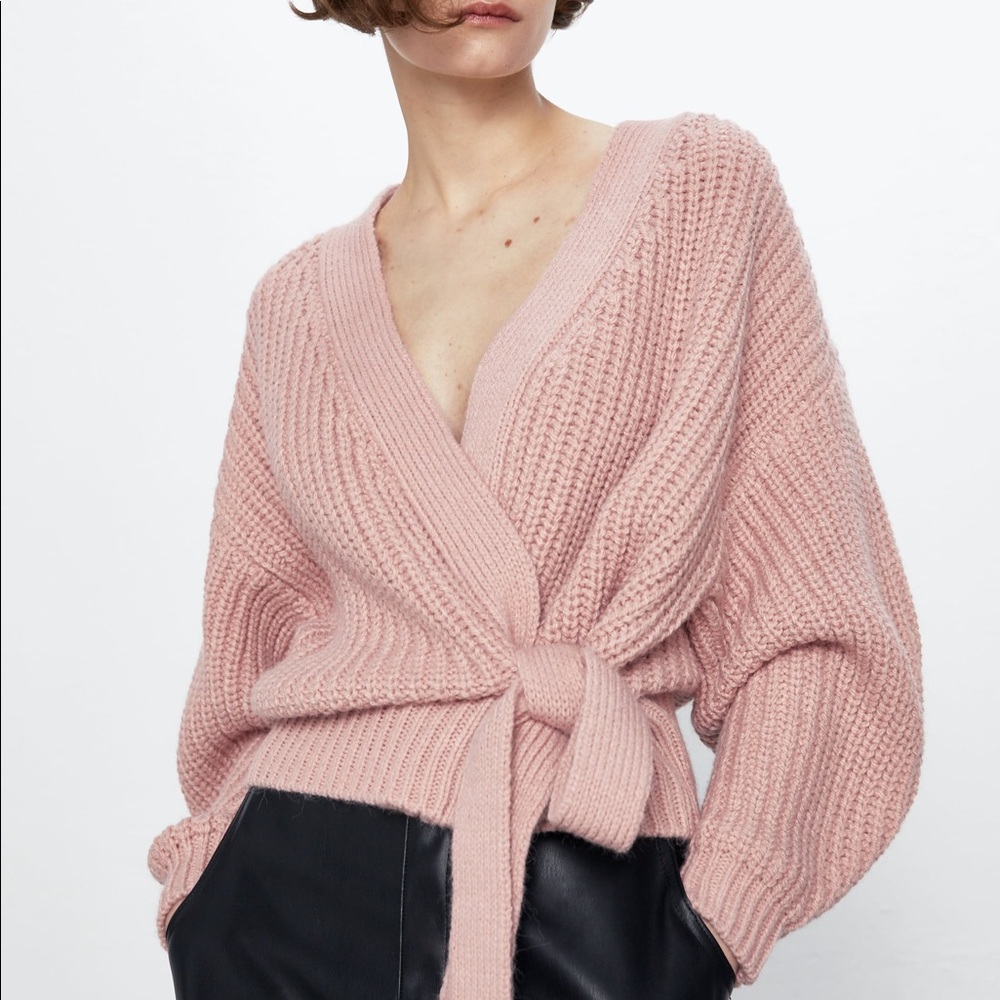 Zara Pink Knit Sweater - Picture 1 of 5